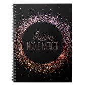 Rosa Glitzer Circle Notizblock (Vorderseite)