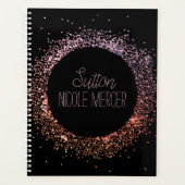 Rosa Glitzer Circle Planer (Vorderseite)