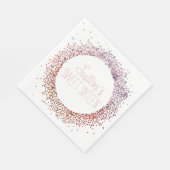 Rosa Glitzer Circle Serviette (Ecke)