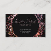 Rosa Glitzer Circle Visitenkarte (Vorderseite)