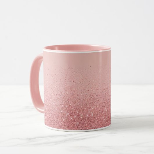 Rosa Glitzer Combo-Tasse Tasse (Vorderseite Links)