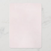 Rosa Glitzer Confetti Wedding Menu Menükarte (Rückseite)