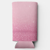 Rosa Glitzer Cooler mit benutzerdefinierten Initia Selters Dosenkühler (Rückseite)