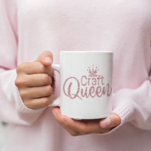 Rosa Glitzer Craft Queen Kaffeetasse