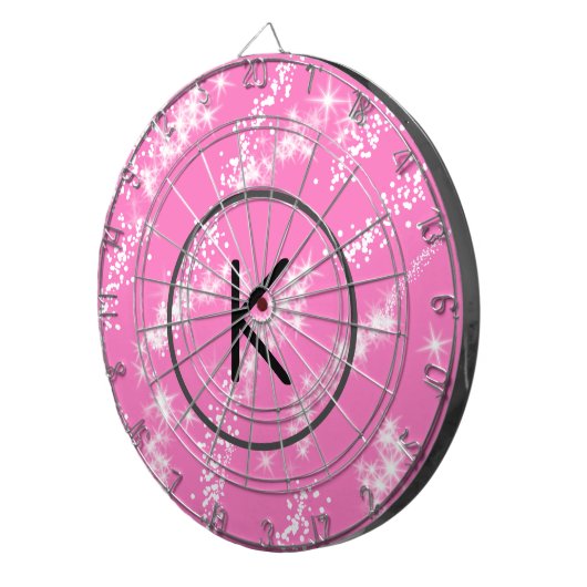 Rosa Glitzer Dartscheibe (Vorderseite rechts)