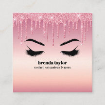 Rosa Glitzer Dripps Eyelash Browbar beruflich