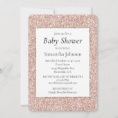 Rosa Glitzer Einladung (Vorderseite)