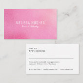 Rosa Glitzer Erinnerung Terminkarte (Vorne/Hinten)