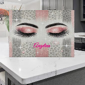 Rosa Glitzer Eyelashes Schneidebrett