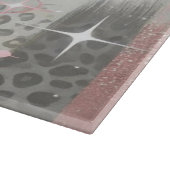 Rosa Glitzer Eyelashes Schneidebrett (Ecke)