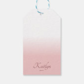 Rosa Glitzer Farbe F3C0C0 Name hinzufügen Geschenkanhänger (Rückseite)