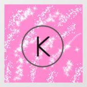 Rosa Glitzer Fensteraufkleber (Blatt)