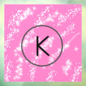 Rosa Glitzer Fensteraufkleber (Blatt 3)