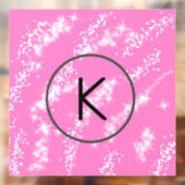 Rosa Glitzer Fensteraufkleber (Blatt 2)