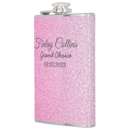 Rosa Glitzer  Flachmann (Links)