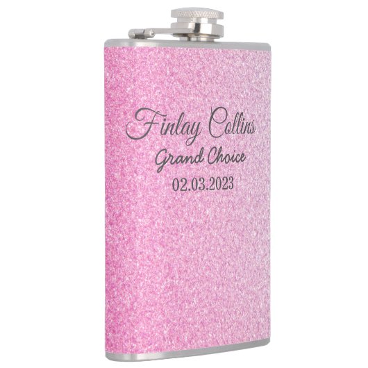 Rosa Glitzer  Flachmann (Rechts)