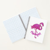 Rosa Glitzer flamingo - anpassbarer Text Notizblock (Innenseite)