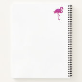 Rosa Glitzer flamingo - anpassbarer Text Notizblock (Rückseite)