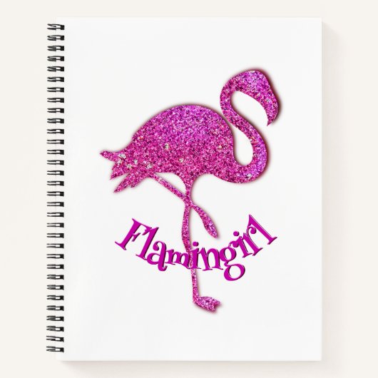 Rosa Glitzer flamingo - anpassbarer Text Notizblock (Vorderseite)