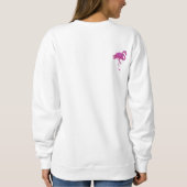 Rosa Glitzer flamingo - anpassbarer Text Sweatshirt (Rückseite)