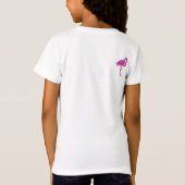 Rosa Glitzer flamingo - anpassbarer Text T-Shirt (Rückseite)