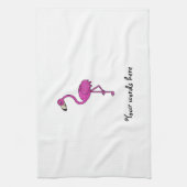 Rosa Glitzer Flamingo Küchentuch (Vertikal)