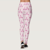 Rosa Glitzer Flamingo Valentine's Day Leggings (Rückseite)