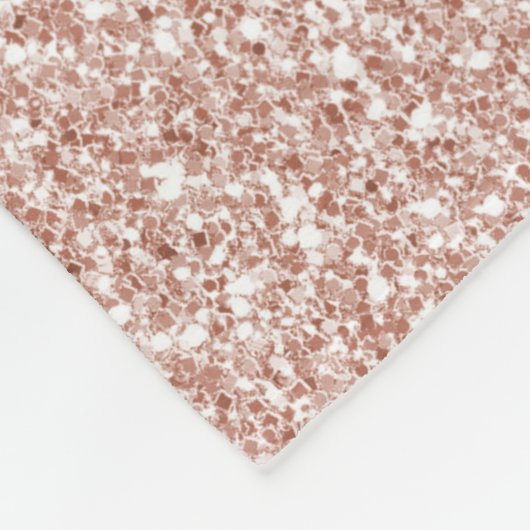Rosa Glitzer Fleecedecke (Ecke)