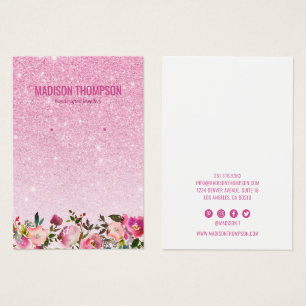 Rosa Glitzer Floral Earl Display