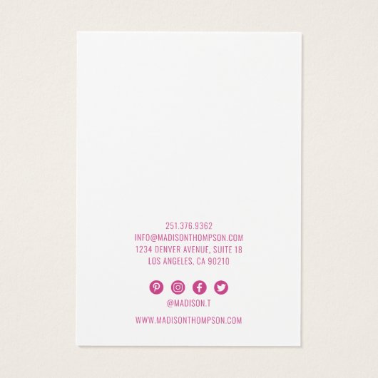 Rosa Glitzer Floral Earl Display (Rückseite)