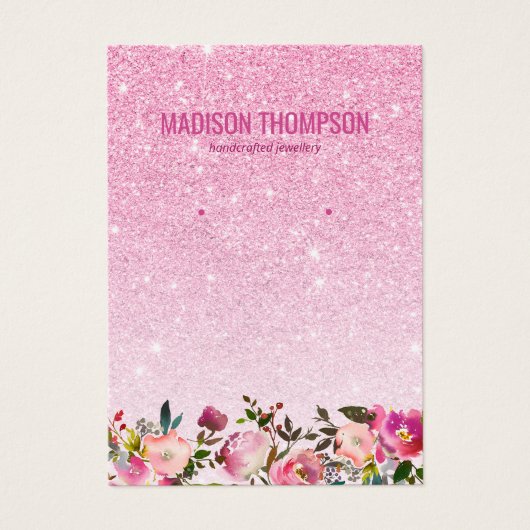 Rosa Glitzer Floral Earl Display (Vorderseite)