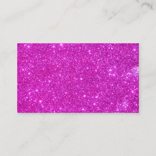 Rosa Glitzer-funkelnd Geschäfts-Karten Visitenkarte (Vorderseite)
