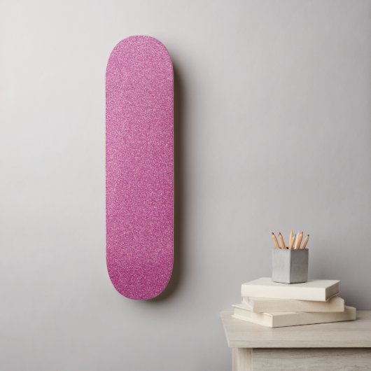Rosa Glitzer, Funkelnd, Glitzer Hintergrund Skateboard (Wandkunst)