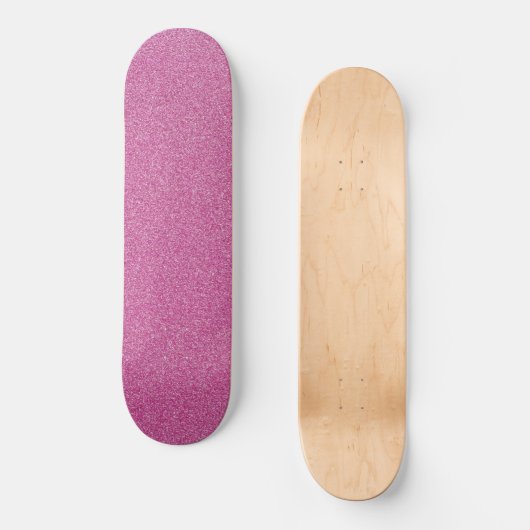 Rosa Glitzer, Funkelnd, Glitzer Hintergrund Skateboard (Vorderseite)