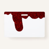 Rosa Glitzer funkelndes Kunstdesign Namenstext hin Ausweis (Rückseite)