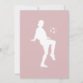 Rosa Glitzer Fußballliebhaberin Geburtstagsfeier (Rückseite)