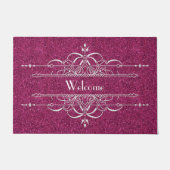 Rosa Glitzer Fußmatte (Vorderseite)