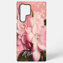 Rosa Glitzer Gardenia Monogram