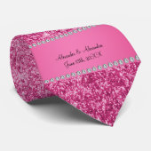 Rosa Glitzer Gastgeschenke Hochzeiten Krawatte (Gerollt)