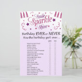 Rosa Glitzer Geburtstag Ewiges oder Niemals Game (Stehend Vorderseite)