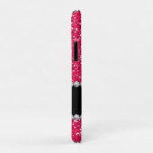 Rosa Glitzer, Gem, Mit Monogramm Case-Mate iPhone Hülle (Hinten/Rechts)