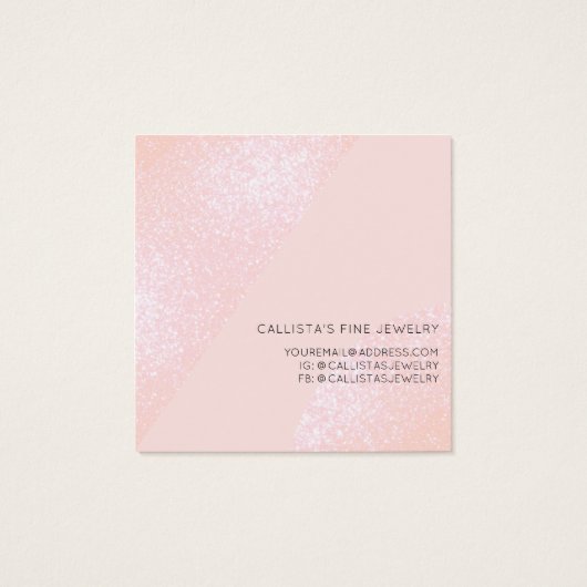 Rosa Glitzer Geo Herzring Display (Rückseite)