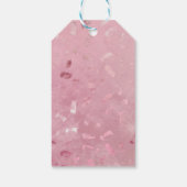 Rosa-Glitzer Geschenkanhänger (Rückseite)