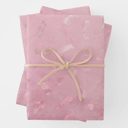 Rosa-Glitzer Geschenkpapier Set (Beispiel)