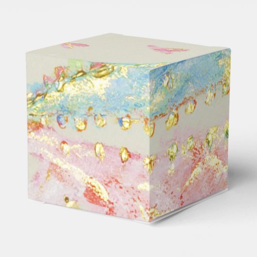 Rosa Glitzer Geschenkschachtel (Rückseite)