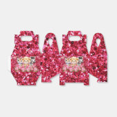 Rosa Glitzer GIrl's Baby Shower Wild Animals Geschenkschachtel (Ungefaltet)