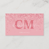 Rosa Glitzer Glam Beauty Ästhetik Loyalität & Loya Visitenkarte (Vorderseite)