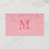 Rosa Glitzer Glam Hair & Makeup Visitenkarte (Vorderseite)