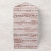 Rosa Glitzer Glam Streifen All In One Einladung (Außenbereich)