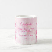 Rosa Glitzer Glamour Retirement wünscht Kaffeetasse (Mittel)